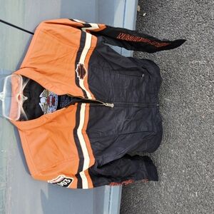 Harley-Davidson Orange and Black Jacket